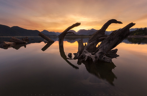 water vancouver sunrise reflections driftwood mountians stavelake jasondarr