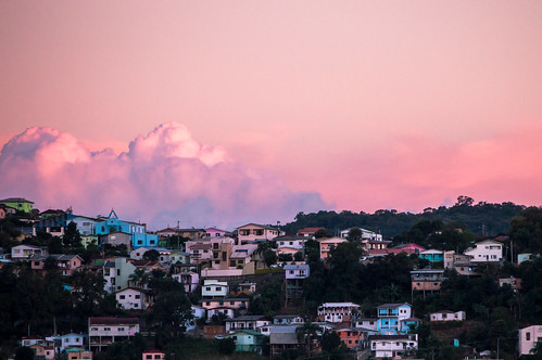 pink houses sunset hill rosa pôrdosol