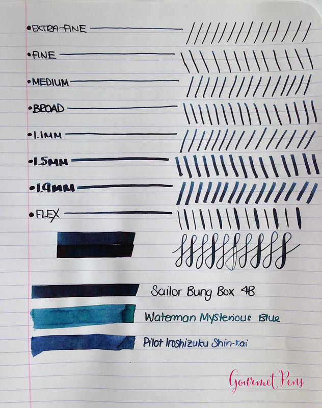 Ink Shot Review Sailor Bung-Box 4B Blue Black @bungbox (2)