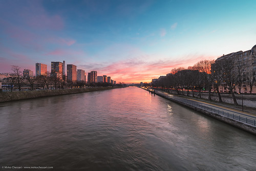 travel sunset paris france seine river europe îledefrance riverscape