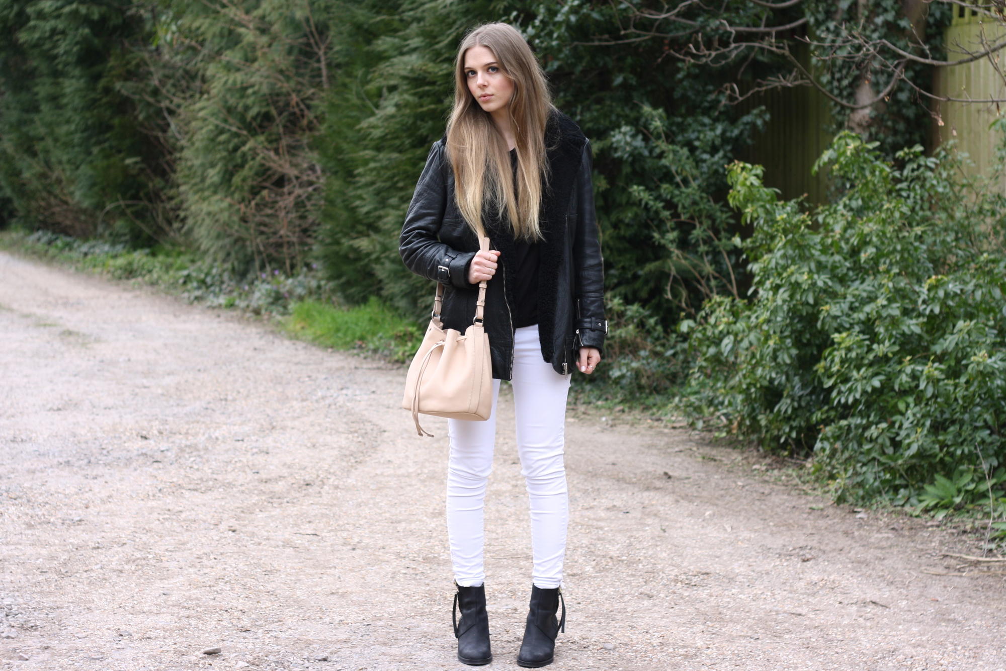 Zara white skinny jeans