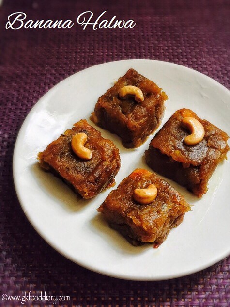 Banana Halwa Recipe for Toddlers and Kids