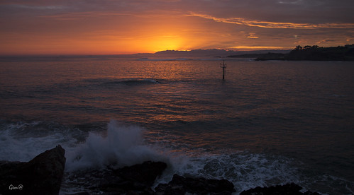sea sky españa seascape color beauty sunrise mar spain waves asturias luanco amanecer cielo olas