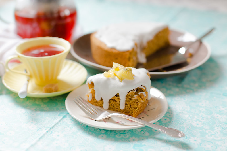 Custard Cake with Whipped Coconut Cream