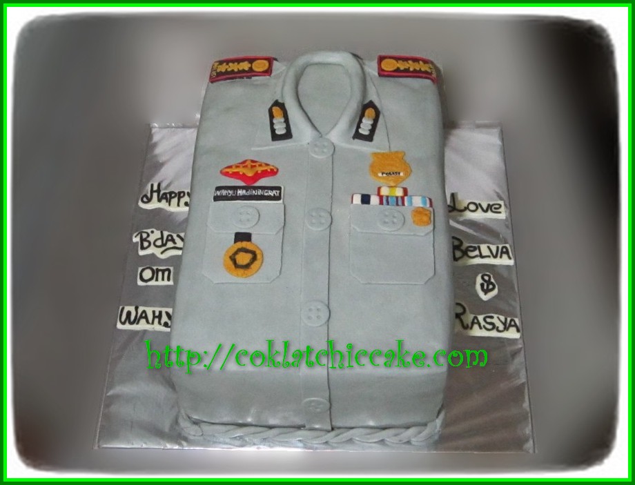 Cake Baju  Polisi  WAHYU Jual Kue Ulang Tahun