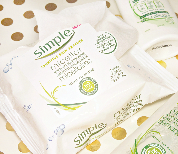 simple skincare micellar makeup remover wipes