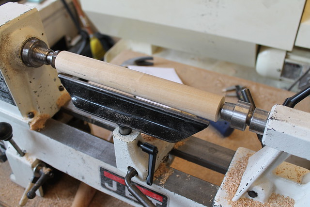 Tool rest mounted on lathe