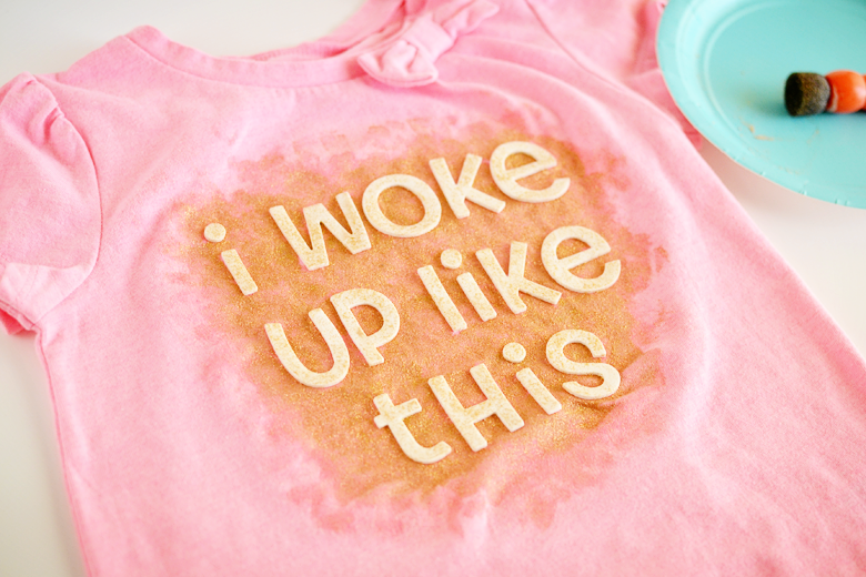 Create this easy customized DIY kids t-shirt inspired by this Beyonce quote with just a few supplies. You could create any graphic shirt!