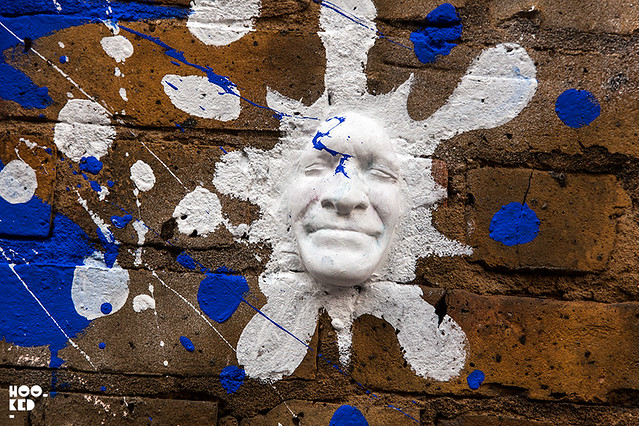 French street artist Gregos' 3D Street Art Faces in London