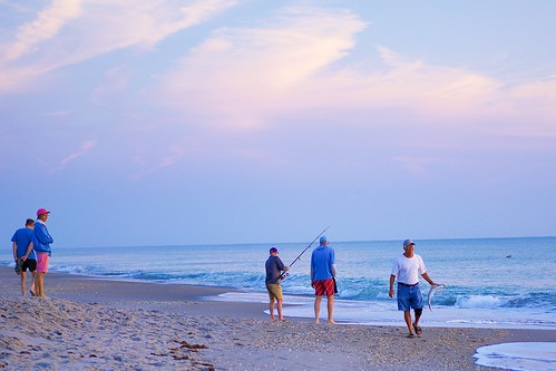 ocean fish beach sunrise dawn fishing florida fishingpole indalantic