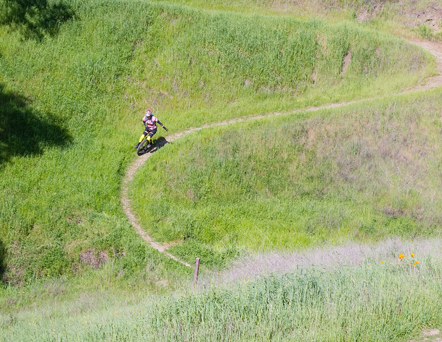 Ashley on the switchbacks, Green Valley Trail