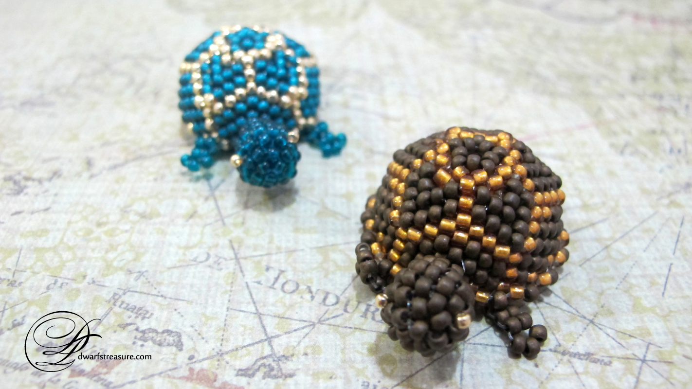 Seed beads turtles magnets for kitchen decoration
