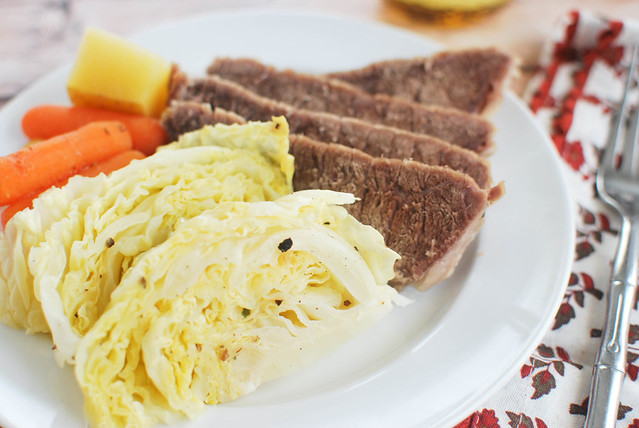 Crockpot Corned Beef and Cabbage - the perfect St. Patrick's Day dinner!