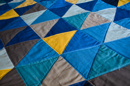 Triangle Quilt: Quilting