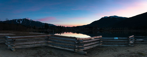 trees sunset panorama lake canada mountains reflection water fence landscape whistler snowboarding sand colours skiing britishcolumbia greenlake highiso aftersunset coastmountains stitchedtogether cokinfilters pacificranges nikond800e nikonnikkor2470mmf28afsged