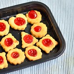 Eggless jam biscuit/Thumbprint cookies