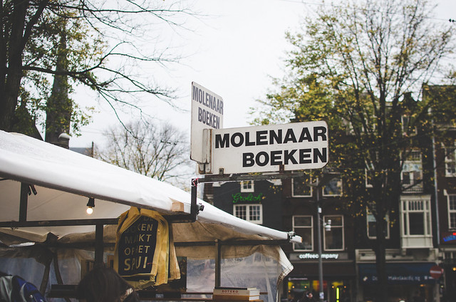 The Molenaa Boeken, aka Book Market, in Amsterdam.