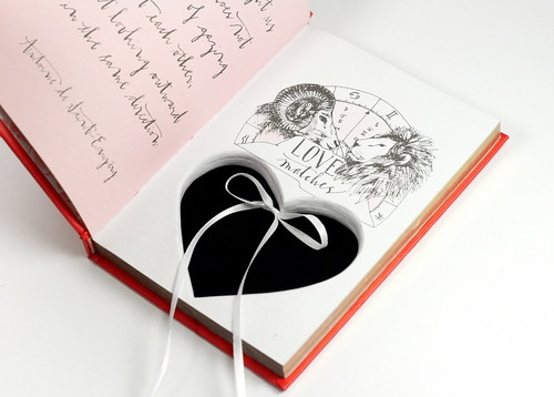 Heart Cut Out Hollow Book - Ring Holder for Engagement Proposal