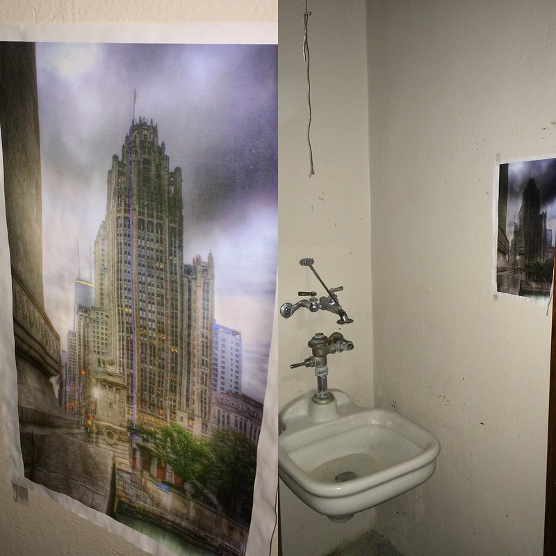 A secret locked closet in the Tribune Tower has one of my photos hanging up inside! #bizarre