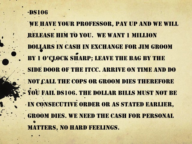 Jim Groom's Ransom Note