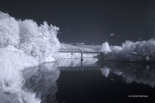 bridge nature river landscape ir norge gudbrandsdalen otta infrarødt