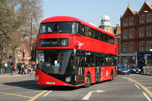 London Central LT423 on Route 12, Camberwell Green
