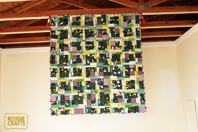 Emerald and Orchid Quilt by Rossie