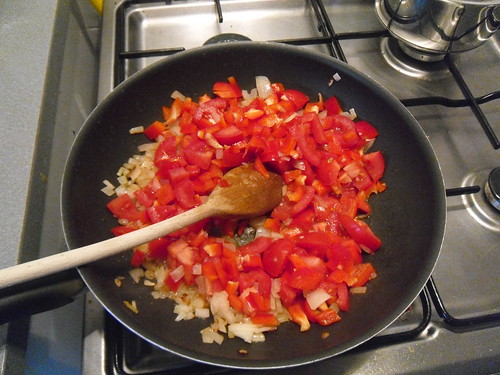 Add red bel pepper