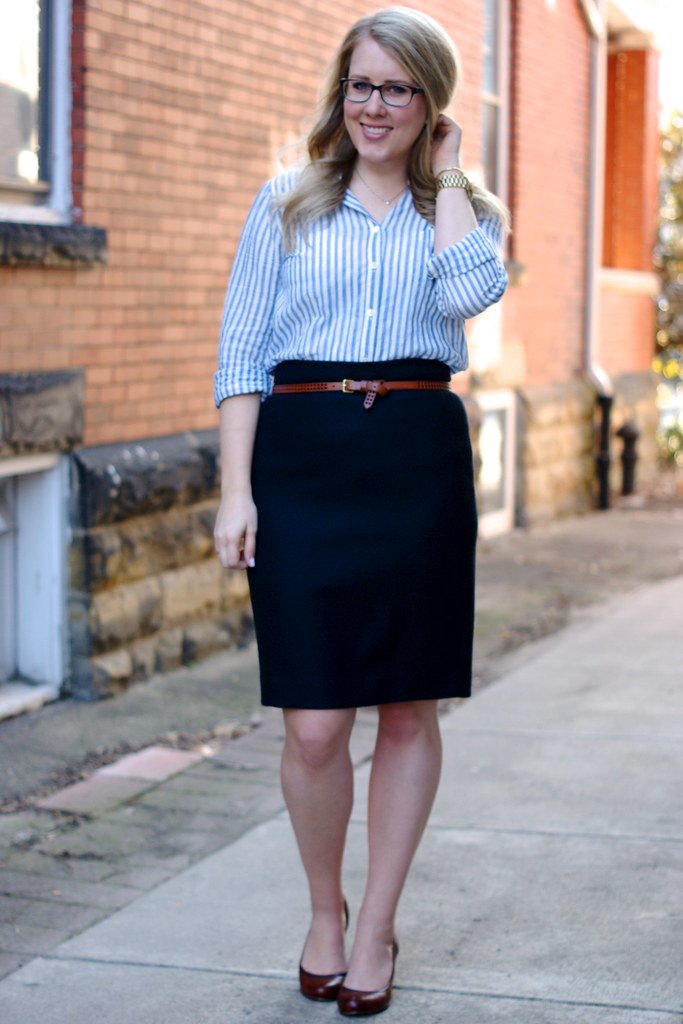 NO. 2 PENCIL SKIRT IN DOUBLE-SERGE WOOL