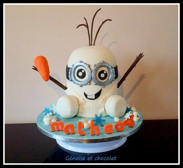 Olaf or Minion, from France by Génoise et Chocolat