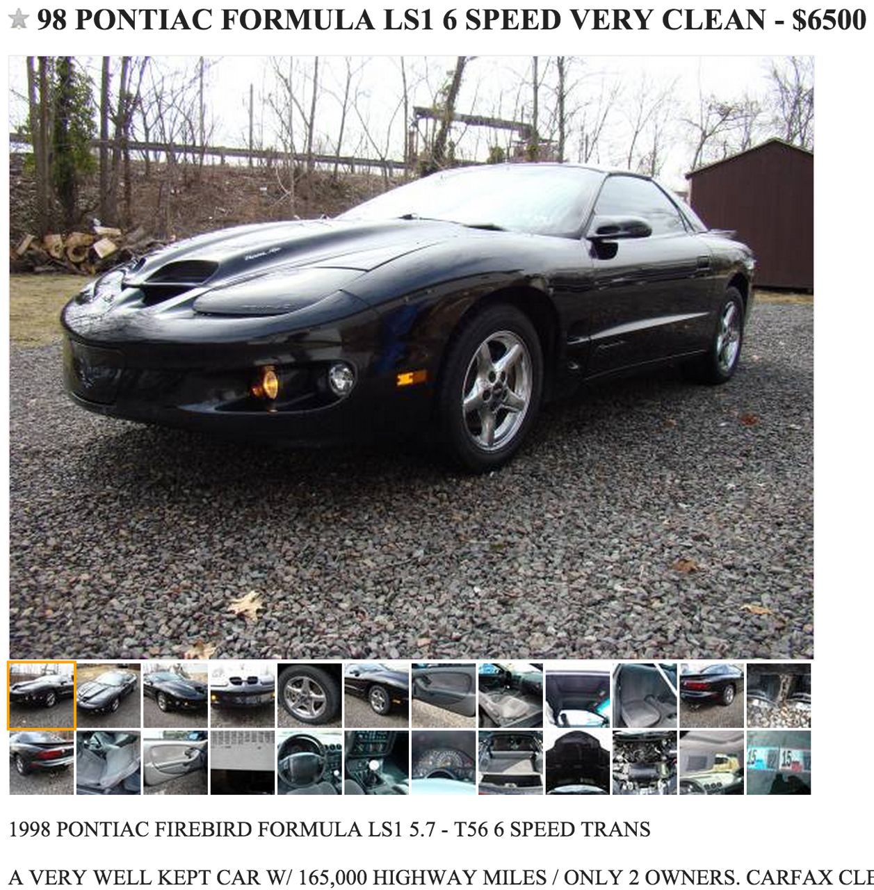 1998 Pontiac Trans Am For Sale