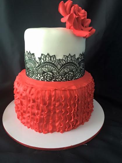 Beautiful Red Cake by Katrina Casandra Manuel of The Sweet Pastry