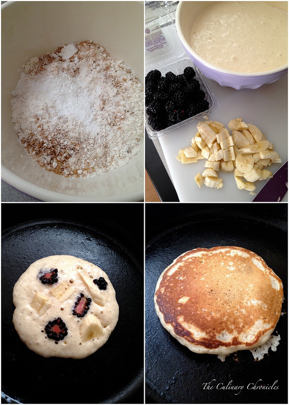 Blackberry-Banana Pancakes