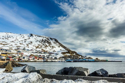 sea sky snow sunshine norway clouds canon landscape norge spring ngc nationalgeographic honningsvåg blusky einarschioth