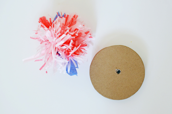 paper poms, flags, and other treats