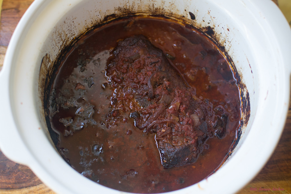 Slow Cooker Brisket with Red Wine and Onions via LittleFerraroKitchen.com