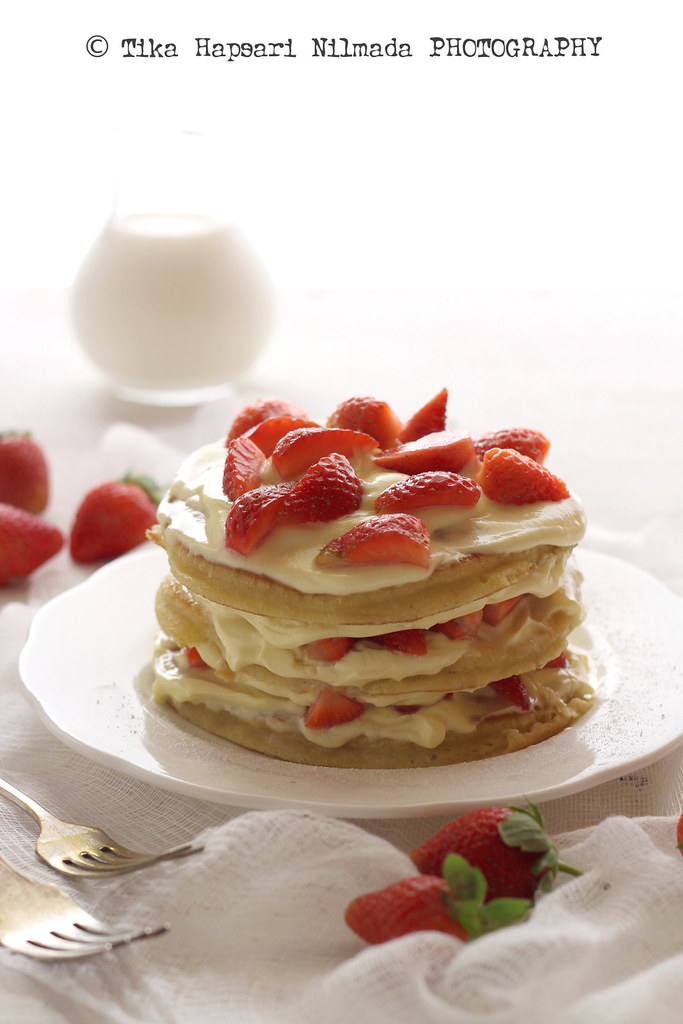 (Homemade) - Strawberry Shortcake Pancake