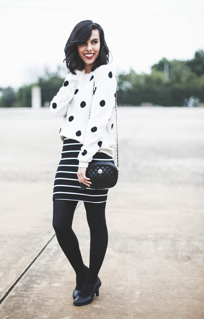 mix polka dots and stripes, austin texas style blogger, austin fashion blogger, austin texas fashion blog