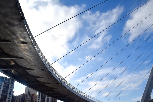 Newcastle Millenium Bridge from the Tyne