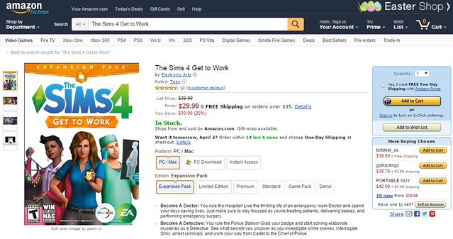 TheSims4GettoWorkAmazon25off
