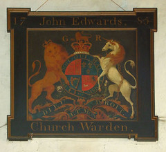 George III royal arms (John Edwards, church warden 1785)
