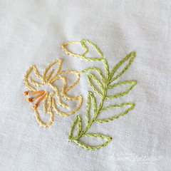 embroidered lily