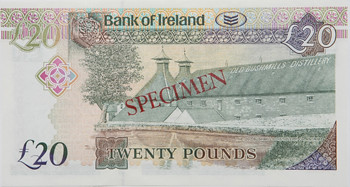 bank of Ireland 20 pounds Bushmills series