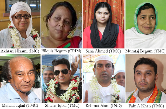 Few elected Muslim Councilor of Kolkata Municipal Corporation, 2015