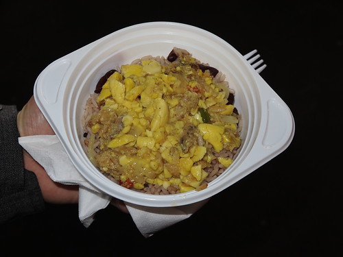 Ackee & Saltfish with Rice & Peas ( = jamaikanisches Gericht)