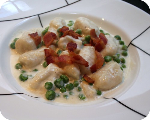 Gnocchi with Bacon and Peas