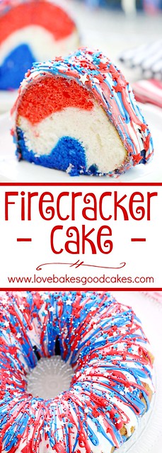 Firecracker Cake collage.