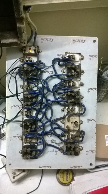 Wire mess inside the power board