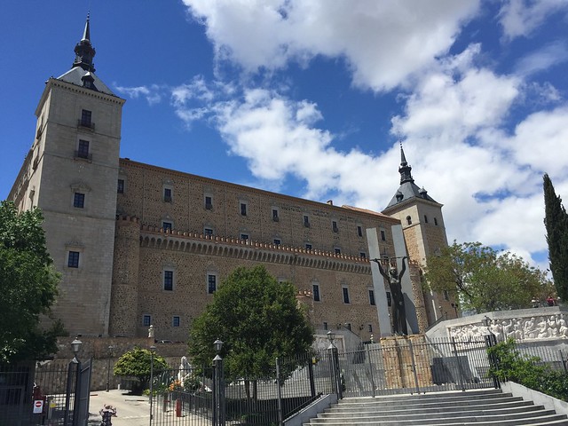 Things to see in Toledo: the Alcazar, with two of the four corner towers