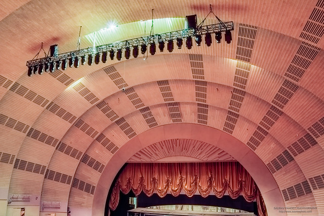 Auditorium, and stage at the Radio City Music Hall
